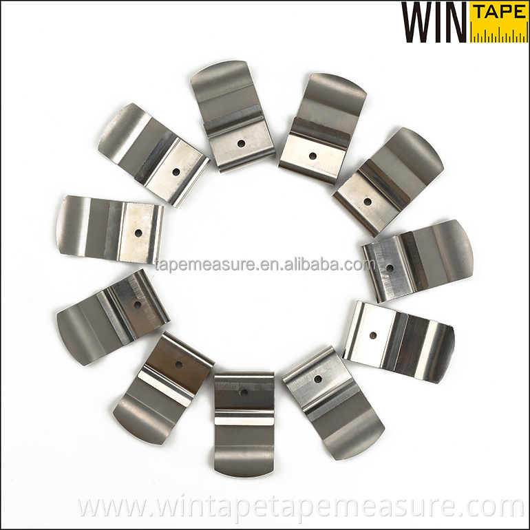 Direct Factory Price Silver Tape Measure Clip Customize Metal Spring Clip Logo Print Belt Clip